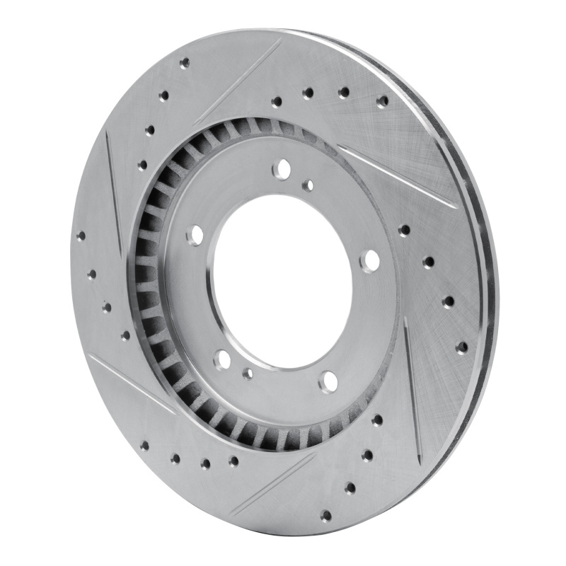 Chevrolet Tracker Brake Rotor (1) - Front Right - R1 Concepts - Drilled & Slotted - Silver - `99-`08